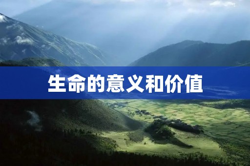 生命的意义和价值:一句话说透人生