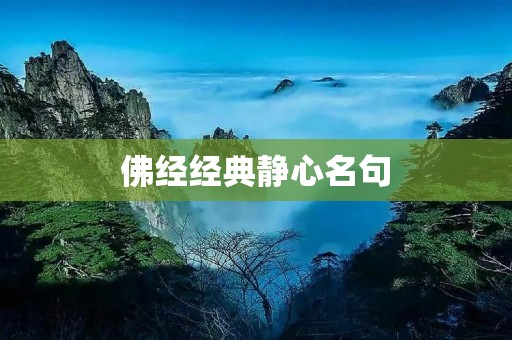 佛经经典静心名句:让你的心灵得到宁静与平和 佛经经典静心名句:让你的心灵得到宁静与平和
