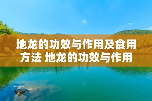 地龙的功效与作用及食用方法 地龙的功效与作用及食用方法图片