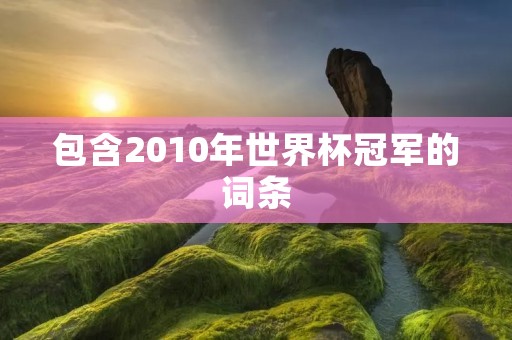包含2010年世界杯冠军的词条 包含2010年世界杯冠军的词条