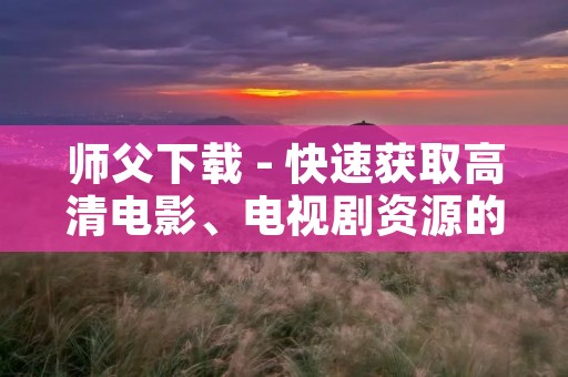 师父下载 - 快速获取高清电影、电视剧资源的神器