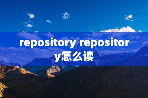 repository repository怎么读