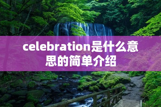 celebration是什么意思的简单介绍