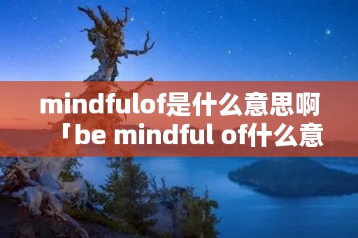 mindfulof是什么意思啊「be mindful of什么意思」