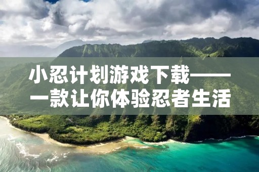 小忍计划游戏下载——一款让你体验忍者生活的游戏 小忍计划游戏下载——一款让你体验忍者生活的游戏