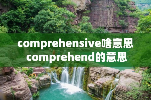 comprehensive啥意思 comprehend的意思