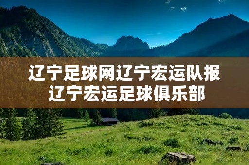 辽宁足球网辽宁宏运队报 辽宁宏运足球俱乐部 辽宁足球网辽宁宏运队报 辽宁宏运足球俱乐部