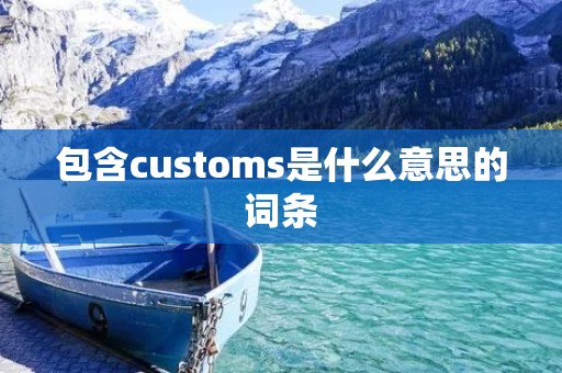 包含customs是什么意思的词条