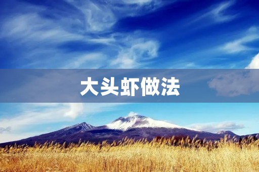 大头虾做法：美味鲜香的海鲜佳肴