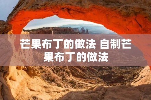 芒果布丁的做法 自制芒果布丁的做法