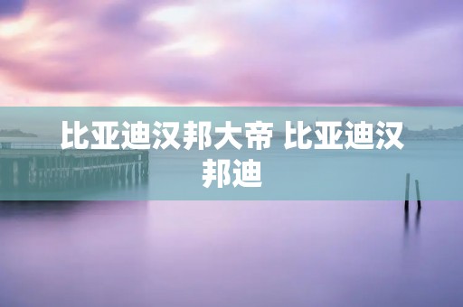比亚迪汉邦大帝 比亚迪汉邦迪 比亚迪汉邦大帝 比亚迪汉邦迪