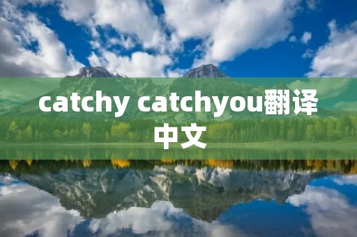 catchy catchyou翻译中文