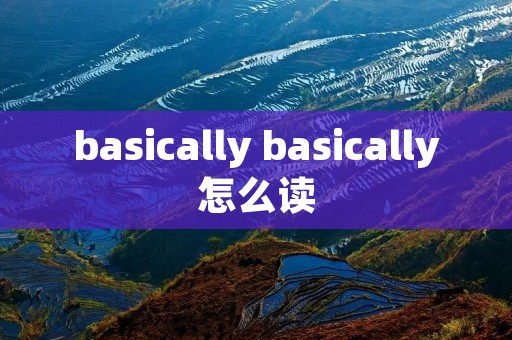 basically basically怎么读