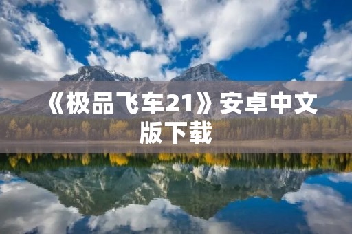《极品飞车21》安卓中文版下载:领略极致赛车激情!