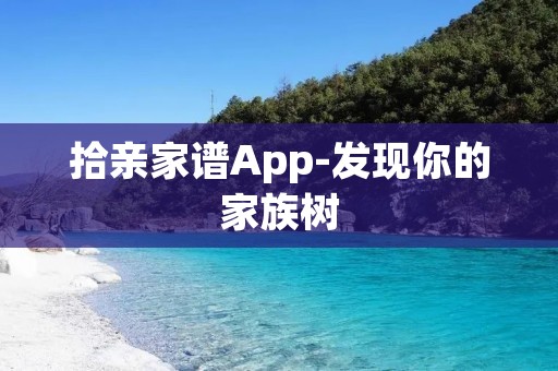 拾亲家谱App-发现你的家族树 拾亲家谱App-发现你的家族树