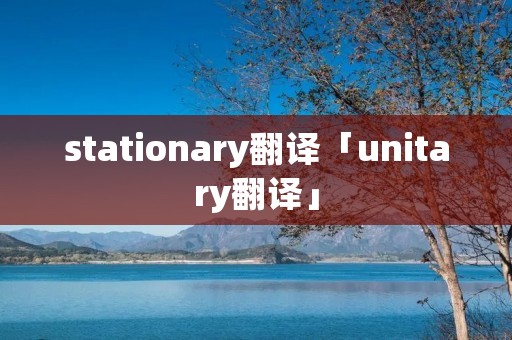 stationary翻译「unitary翻译」