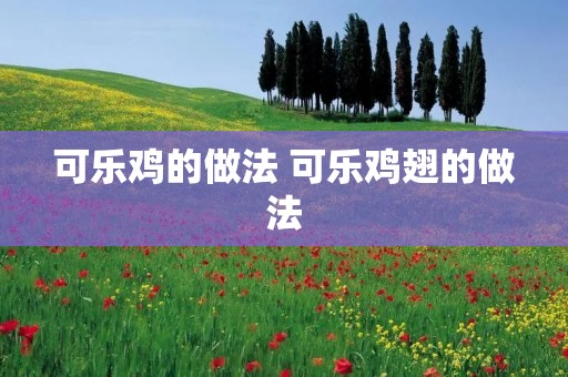 可乐鸡的做法 可乐鸡翅的做法