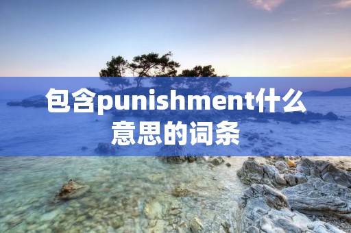 包含punishment什么意思的词条