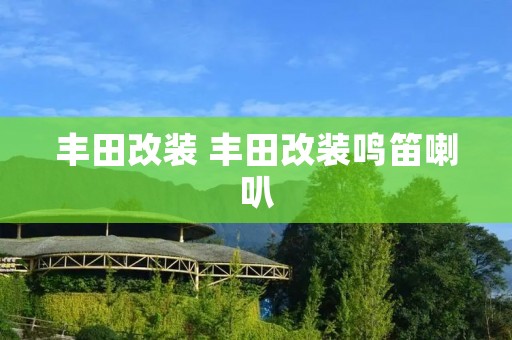 丰田改装 丰田改装鸣笛喇叭