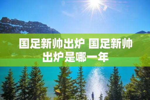 国足新帅出炉 国足新帅出炉是哪一年 国足新帅出炉 国足新帅出炉是哪一年