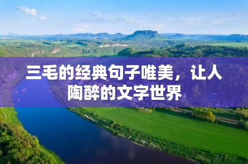 三毛的经典句子唯美，让人陶醉的文字世界