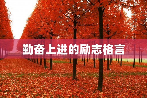 勤奋上进的励志格言:让自己成为最好的自己 勤奋上进的励志格言:让自己成为最好的自己