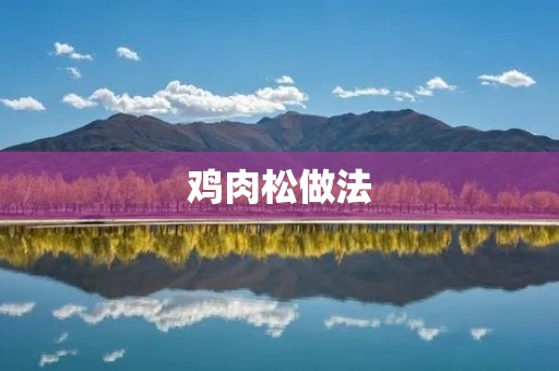 鸡肉松做法:美味可口的家常佳肴 鸡肉松做法:美味可口的家常佳肴