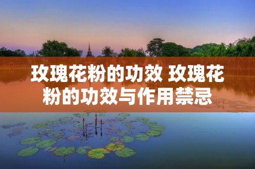 玫瑰花粉的功效 玫瑰花粉的功效与作用禁忌