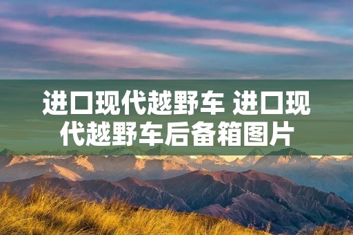 进口现代越野车 进口现代越野车后备箱图片