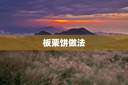 板栗饼做法:香甜可口的秋日美味 板栗饼做法:香甜可口的秋日美味