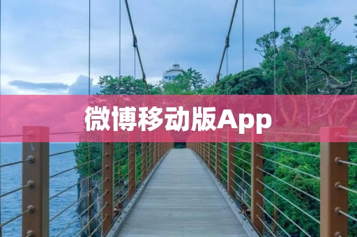微博移动版App：连接你的社交世界