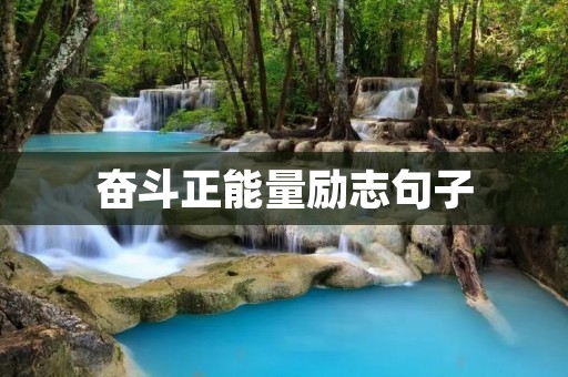 奋斗正能量励志句子：让你在追梦路上坚定信心的励志句