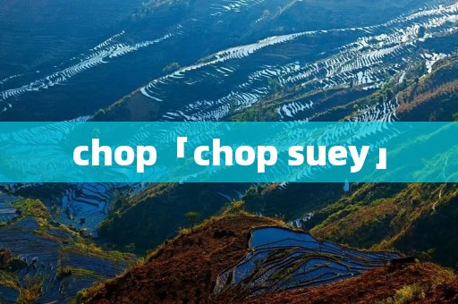chop「chop suey」