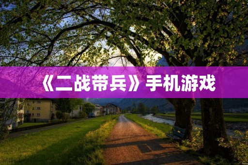《二战带兵》手机游戏：让你身临其境体验二战战场