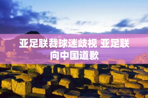 亚足联裁球迷歧视 亚足联向中国道歉 亚足联裁球迷歧视 亚足联向中国道歉