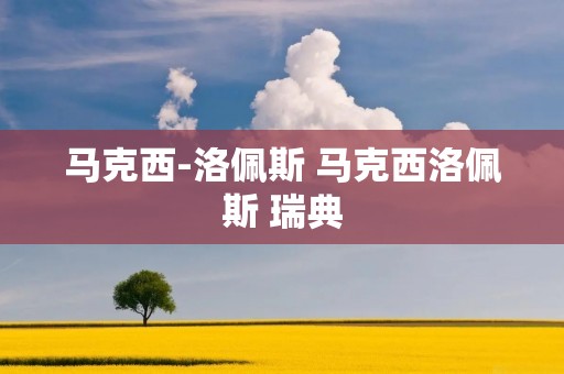 马克西-洛佩斯 马克西洛佩斯 瑞典