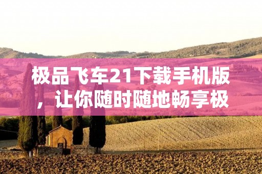 极品飞车21下载手机版,让你随时随地畅享极速竞技! 极品飞车21下载手机版,让你随时随地畅享极速竞技!