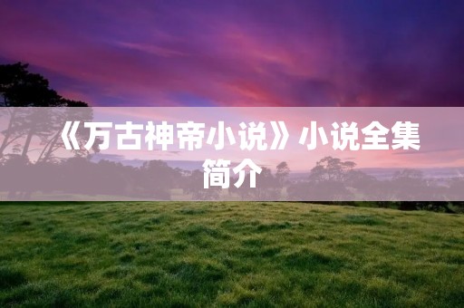 《万古神帝小说》小说全集简介