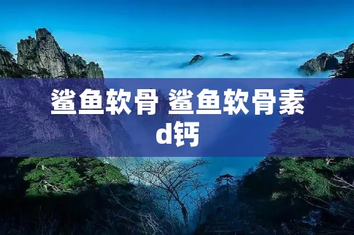 鲨鱼软骨 鲨鱼软骨素d钙