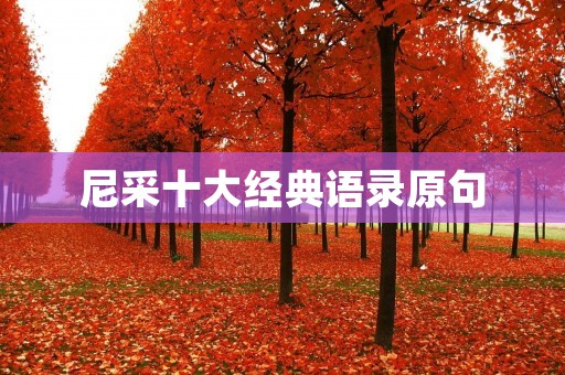 尼采十大经典语录原句:揭示人类本质的哲学智慧