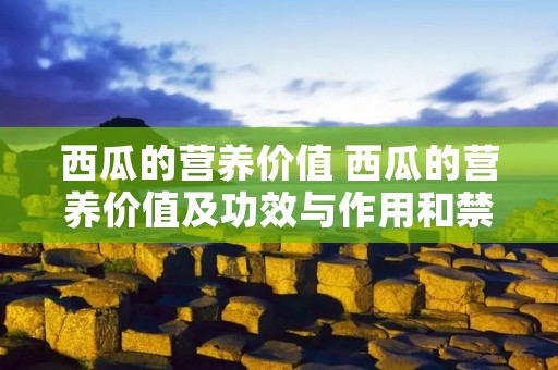 西瓜的营养价值 西瓜的营养价值及功效与作用和禁忌
