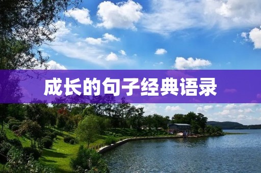成长的句子经典语录：用智慧与勇气面对人生挑战
