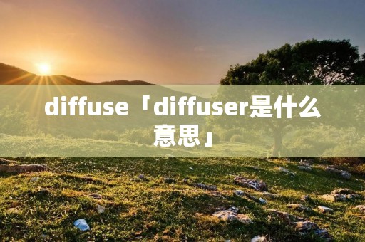 diffuse「diffuser是什么意思」
