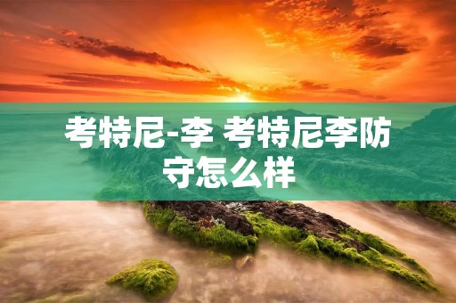 考特尼-李 考特尼李防守怎么样