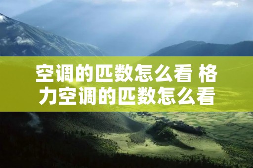 空调的匹数怎么看 格力空调的匹数怎么看 空调的匹数怎么看 格力空调的匹数怎么看
