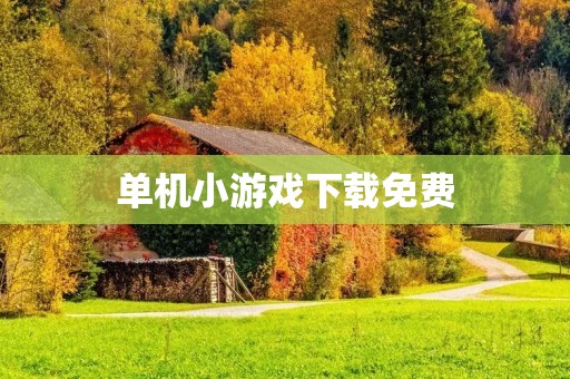 单机小游戏下载免费：畅享游戏乐趣的最佳选择