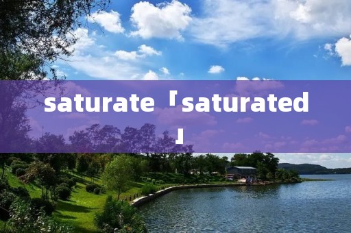 saturate「saturated」 saturate「saturated」