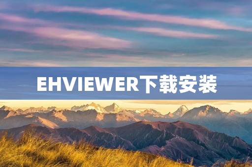 EHVIEWER下载安装:全方位满足您的需求