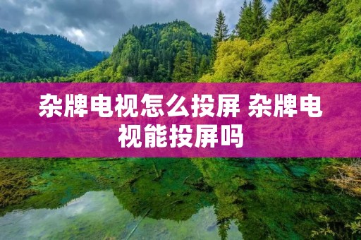 杂牌电视怎么投屏 杂牌电视能投屏吗 杂牌电视怎么投屏 杂牌电视能投屏吗