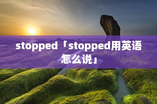 stopped「stopped用英语怎么说」